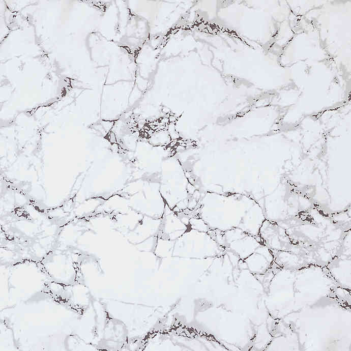MARBLE 70Inch x 72Inch Shower Curtain in Silver