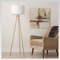 Ellis Tripod Floor Lamp Brass Project 62