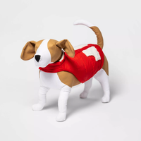 WONDERSHOP Quilted Holiday Dog and Cat Puffer Vest in Red, Medium