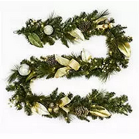 MEMBER'S MARK 9' PreLit Decorative Gold Garland
