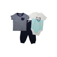 CARTER'S The William Company Baby Boys Size 12 Months 3Piece Set, Navy/Multi