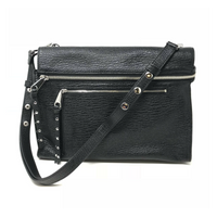 REBECCA Minkoff Jane HF26EJAS53 Medium Black Pebble Leather Ladies Satchel Purse