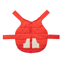 WONDERSHOP Quilted Holiday Dog and Cat Puffer Vest in Red, XLarge