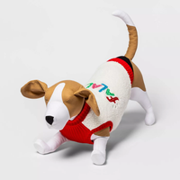 WONDERSHOP Falala Sherpa Holiday Dog and Cat Sweater in White, Small