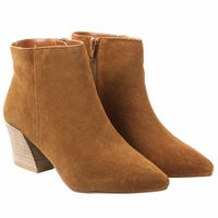 KENSIE Women's Lyden Ankle Boot in Brown, 7.5