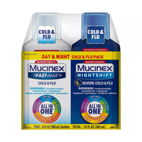 MUCINEX FastMax Adult Liquid Day Night Cold & Flu (2x6) oz.