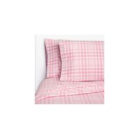 MEMBER'S MARK Full Flannel Sheet Set in Pink Plaid