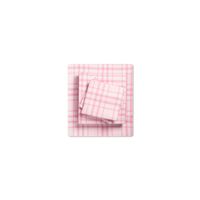 MEMBER'S MARK Full Flannel Sheet Set in Pink Plaid