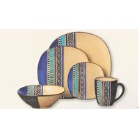 Mikasa Gourment Basic Tremont Blue 20 Pieces Stoneware Dinnerware