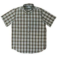 UB TECH Men's Short Sleeve Button Down Woven Shirt In Rugged, M