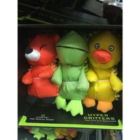 HYPER CRITTERS SQUEAKING DOG TOYS 3PK NEON MEDIUM