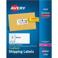 AVERY TRUE BLOCK SHIPPING LABELS