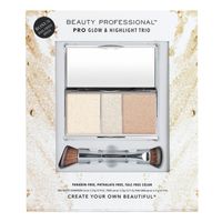 Beauty Professional Pro Glow & Highlight Trio with Dual Ended Brush