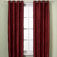 UNION SQUARE 108 INCH ROD POCKET/BACK TAB WINDOW CURTAIN PANEL IN RED