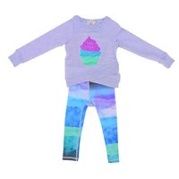 ACTIVE LIFE GIRL'S RUN PLAY JUMP 2 PIECE SET, CUPCAKE, SIZE 2T