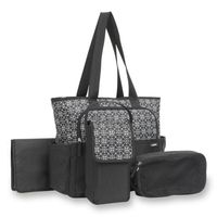 Carter's 5Piece Tote Diaper Bag Set in Shadow Circle