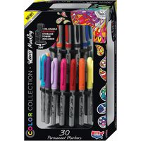 30CT BIC Marking Color Collection Permanent Marker Tower, Assorted Colors, 30 Count