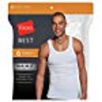 Hanes Best 6PK White Tanks, L