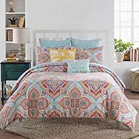 Lemon Tree Selma Orange Reversible King Duvet Cover Set