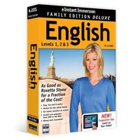 Instant Immersion English Levels 1, 2, 3 Family Edition Deluxe