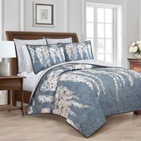 New York Botanical Garden Wisteria Full/Queen Quilt in Blue
