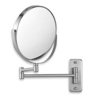 Jerdon WallMount 8X/1X Magnifying Swivel Mirror in Nickel