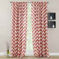 Zigami 95Inch Rod Pocket Back Tab Window Curtain Panel In Persimmon