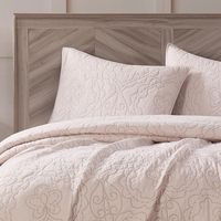 ANTIK BATIK EMBROIDERED QUILTED FULL/QUEEN SET IVORY