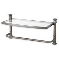 .ORG WALL SHELF WITH TOWEL BAR IN SATIN NICKEL