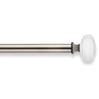 Cambria Transitions 22Inch to 38Inch Cubic Square Adjustable Curtain Rod in Brushed Nickel
