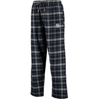 NFL New York Yankees Men's Large Flannel Plaid Pajama Pant with Left Leg Team Logo
