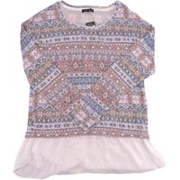Kiara Women's Sweater Chemise Top Blouse in Sahara, Size Medium