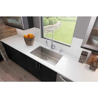 Elkay Crosstown Undermount Stainless Steel 32 in. Single Bowl Kitchen Sink with Center Drain