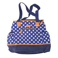 FIT FRESH Insulated Napa Vegan Leather Tote in Square Blue